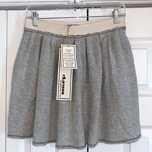 CLaeson MIDI Mini Skirt with pockets, Gray, tweed look, boho, Medium M, NWT